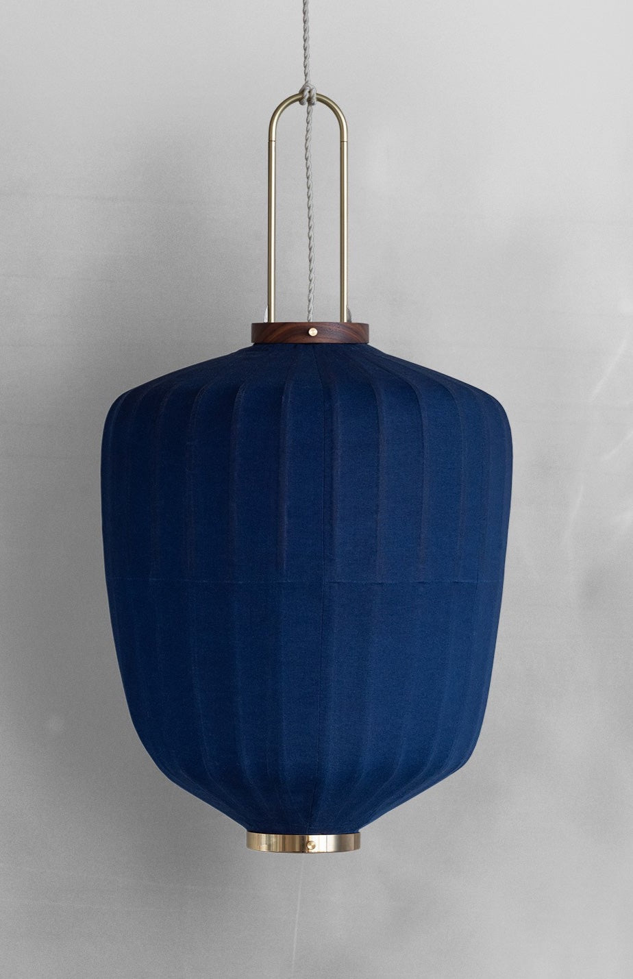 The Tuolo shape Plant Dyed Lantern Blue by Taiwan Lantern.