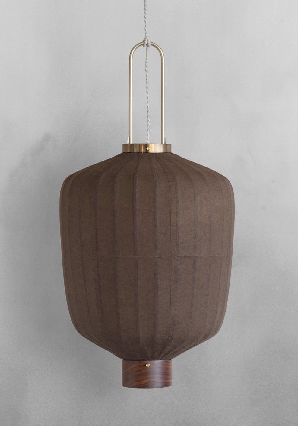 The Tuolo shape Plant Dyed Lantern Brown by Taiwan Lantern.