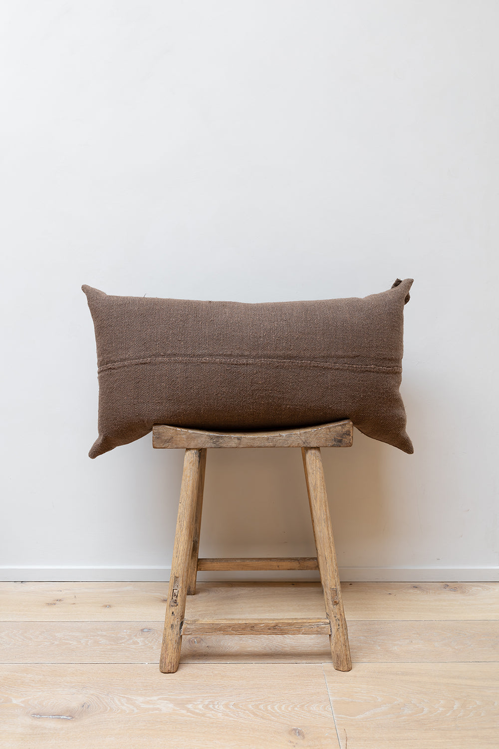 Chanvre Vintage - Chestnut Cushion by Isabelle Yamamoto at Enter The Loft.